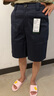 凌丹娜卡其色短褲女夏季薄款2025年新款五分褲女夏闊腿中褲a字天絲5分褲 藏藍(lán) 29碼 曬單實(shí)拍圖
