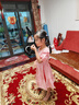 迪士尼女童連衣裙夏季新款兒童純棉裙子中大童公主裙 232Q036粉色  130 曬單實(shí)拍圖