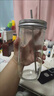 鳴譽高顏值玻璃吸管杯玻璃杯大容量奶茶杯梅森杯美式自制冷飲杯水杯 杯+帶孔蓋+吸管 500ml竹節(jié)杯 曬單實拍圖