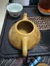璽翰雅（ROYHOYE）宜興紫砂壺國(guó)工吳小衛(wèi)純手工泡茶壺300cc陳腐黃金段刻繪茶具單壺 香遠(yuǎn)益清紫砂壺 300ml 曬單實(shí)拍圖