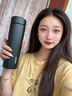名創(chuàng)優(yōu)品（MINISO）保溫杯316不銹鋼水杯男女士杯子大容量茶杯便攜480ml 磨砂黑 曬單實拍圖