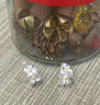 中國黃金（CHINA GOLD）足銀梔子花耳釘女款百搭小眾花朵耳環(huán)女神節婦女節禮物送女友愛(ài)人 【今/次日達】梔子花耳釘 曬單實(shí)拍圖