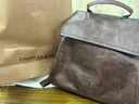 CHARLES&KEITH25秋新品大容量復(fù)古通勤繩結(jié)雙肩背包七夕禮物CK2-60671790 Distressed Coffee咖啡色 M 曬單實(shí)拍圖