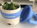 小南瓜（Little Pumpkin） 電飯煲 家用多功能電煮鍋 便攜式迷你智能電飯鍋 旅行小型電火鍋宿舍電熱煮面粥不粘1-2人拎拎煲 藍白色（母嬰級鈦金陶瓷油內膽) 0.8L 主播推薦 曬單實拍圖
