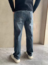 吉普（JEEP）美國(guó)正品高端牛仔褲男士春秋季新款寬松直筒彈力商務(wù)休閑中年長(zhǎng)褲 藍(lán)灰色【官方正品】 33 【適合150斤左右】 曬單實(shí)拍圖