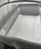 ANGI BABY新生兒嬰兒床帶尿布臺(tái)可拼接大床寶寶搖搖床可移動(dòng)多功能哄睡神器 莫蘭迪灰 尿布臺(tái)+椰棕棕墊+禮包 曬單實(shí)拍圖