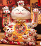 吉貓?zhí)?招財(cái)貓桌面擺件潮玩擺件店鋪開(kāi)業(yè)禮品電動(dòng)搖手家居喬遷公司前臺(tái) 曬單實(shí)拍圖