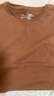 無印良品（MUJI）女式 雙股天竺編織法國袖T恤上衣打底衫內(nèi)搭女裝25年夏季BB2RPA5S 磚紅色 M (160/84A) 曬單實拍圖