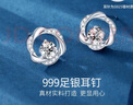 唯一（Winy）莫桑鉆999純銀耳釘送媽媽生日禮物女顯氣質(zhì)生小眾高級感耳環(huán)飾 曬單實拍圖