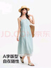 森馬（Semir）連衣裙女條紋蛋糕裙甜美元氣2025夏度假風蕾絲吊帶裙109325114029 曬單實拍圖