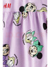 H&M【迪士尼】童裝女童裙子2025夏季新款米妮印花連衣裙1154543 紫色/米妮老鼠 110 110/56 (2-4Y) 曬單實拍圖