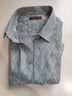 才子（TRIES）男士夏季短袖休閑菱形格紋25夏季新品時(shí)尚潮流灰襯衣通勤上裝 曬單實(shí)拍圖