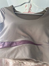 維多利亞旅行者瑜伽服女跑步運(yùn)動(dòng)套裝夏季健身服普拉提短袖短褲帶胸墊兩件套紫L 曬單實(shí)拍圖