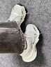 BASLS情侶厚底增高巴黎ins老爹鞋男女款做舊復(fù)古透氣休閑面包鞋子男女 銀環(huán) 42 曬單實(shí)拍圖