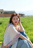 十竹連帽披肩女民族風云南海邊川西旅游外搭圍巾披風2025新款斗篷禮物 米白色【連帽】民族風拍照出片 曬單實拍圖