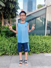 木木屋兒童籃球服套裝中大童男孩背心無(wú)袖訓練速干男童夏球衣運動(dòng)服兩件 藍色 150 建議11~12歲【140-150cm】c 曬單實(shí)拍圖
