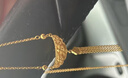 中國黃金（CHINA GOLD）足金999幸?；蘖魈K黃金項鏈套鏈送女友老婆生日七夕情人節(jié)禮物 金重約 5.8g 曬單實拍圖