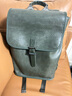 波妞真皮雙肩包女大容量電腦背包適用13-15英寸筆記本電腦包防水旅行 墨綠色 小號(可放入13/超薄14英寸電腦) 曬單實(shí)拍圖