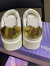 金利來(lái)（goldlion）女鞋2025春季牛皮松糕鞋休閑厚底增高板鞋G688510091白/金38 曬單實(shí)拍圖