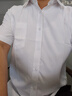 杉杉短袖襯衫男新款輕商務(wù)休閑透氣半袖上衣翻領(lǐng)純色上班免燙襯衣男裝 白色平板 42 (180) 100A 曬單實(shí)拍圖