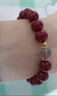 龍虎山文創(chuàng  )朱砂手串女款本命年月光石轉運珠禮物紫金砂帝王砂手鏈 紫金砂-8mm珠徑【月光石】 曬單實(shí)拍圖