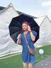 WCZ德國(guó)16骨黑膠長(zhǎng)柄雨傘大號(hào)加大加厚加固晴雨兩用女雙人抗風(fēng)太陽(yáng)傘 16骨漸變色【纖維傘骨+晴雨兩用】-綠染 曬單實(shí)拍圖