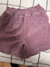 MUJI 大童 針織 燈芯絨裙褲 褲子 短褲 休閑褲 兒童童裝 CB1I0A3A 煙熏粉色 120/53A 曬單實(shí)拍圖