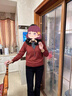 恰凡（QIAFAN）媽媽裝冬裝加厚紅色毛衣新款中老年女裝秋冬本命年打底衫針織上衣 AM71A 安可拉紅 L 曬單實(shí)拍圖