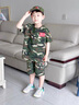G.DUCKKIDS童裝兒童套裝夏季2025新款訓(xùn)練服男女童迷彩服夏款短袖短褲兩件套 迷彩短褲套裝 130 尺碼7~8歲【120-130cm】 曬單實(shí)拍圖