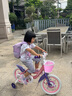 鳳凰 兒童自行車(chē)2-5-6-7-8歲女孩小孩腳踏單車(chē)寶寶女童車(chē)公主款新芭蕾 14寸櫻花粉 曬單實(shí)拍圖