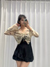 藍(lán)彩何泳衣女大碼胖妹妹遮肚顯瘦保守連體裙式2025新款海邊穿搭女士泳裝 【黑色蝴蝶】罩衫+泳衣丨套裝 均碼 丨加大版型（適合80-150斤） 曬單實(shí)拍圖