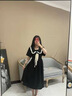 冶芷娃娃領(lǐng)孕婦裙連衣裙2025年新款女裝夏季學(xué)院風(fēng)減齡收腰顯瘦短袖 孕婦娃娃領(lǐng)連衣裙【黑色】L碼 曬單實(shí)拍圖