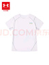 安德瑪（Under Armour）男童運動速干運動衫休閑短袖T恤訓練服243120537 白色 150cm 曬單實拍圖