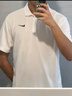 耐克男子速干網(wǎng)球POLOS冬季針織刺繡舒適環(huán)保翻領(lǐng)T恤NIKE DH0858 100白/(黑) 2XL 曬單實(shí)拍圖