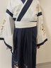 兒童古裝漢服國學(xué)服中國風(fēng)小學(xué)生朗誦三字經(jīng)弟子規(guī)開筆禮演出服裝 云飛鶴廣袖藍色【男女同款】 130 cm 曬單實拍圖