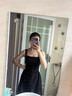 FOX.G新品連衣裙黑色裙子女衣服女裝夏季2025新款吊帶裙純欲長裙穿搭 黑色吊帶收腰連衣裙 L 【建議115-130斤】 曬單實拍圖