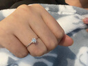 DREUD色1克拉花冠莫桑鉆戒指結(jié)婚求婚鉆戒情侶女戒指七夕情人戒送女友 50分+禮盒+證書+擦銀布 10號（閉口） 曬單實(shí)拍圖