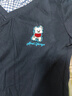 咿靚影美式刺繡小狗假兩件短袖T恤女夏季寬松學(xué)院風減齡拼接Polo領(lǐng)上衣 藏青色假兩件短袖 重磅 M 建議100斤內(nèi) 曬單實拍圖