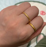 行金銀中黃金戒指999足金光圈素圈情侶對戒計價生日禮物送女友圣誕節(jié)禮物 素圈戒指 約1g 多退少補 12# 曬單實拍圖