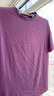 啄木鳥(niǎo)100%純棉新款圓領(lǐng)寬松女短袖文藝簡(jiǎn)約休閑百搭上衣夏季全棉體恤衫 紫色【純色】 2XL 建議130-150斤 曬單實(shí)拍圖