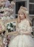 唐努烏（Tang Nu wu）Lolita洛麗塔連衣裙花嫁OP可愛公主連衣裙正禮物 花嫁 S 曬單實拍圖