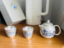 傳承令高端鎏銀青花龍紋一壺兩杯小套裝高檔泡茶壺喝茶杯伴手禮盒裝送禮 鎏銀青花龍_一壺兩杯 曬單實拍圖