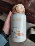 史努比（SNOOPY）兒童保溫杯帶吸管直飲男女小學(xué)生316不銹鋼喝水杯子雙蓋壺500ml咖 曬單實拍圖