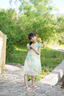 La Chapelle拉夏貝爾女童連衣裙夏季新款雪里江山旗袍裙小女孩新中式復(fù)古裙子 淺藍(lán) 130 建議身高121-130cm 曬單實(shí)拍圖