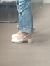 鞋夫人七夕法式氣質(zhì)瑪麗珍單鞋女粗跟包頭涼鞋2025夏季新款高跟鞋 米白色（5.5cm） 37 曬單實拍圖