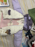 迷你巴拉冬新款男女童插肩袖連帽羽絨服寶寶厚款保暖外套 粉紫70013 100 曬單實(shí)拍圖