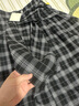 自巧小個子設(shè)計感復(fù)古格紋傘裙女2025新款夏季不規(guī)則格子半身裙子 黑白格 S （尺碼：3） 曬單實拍圖