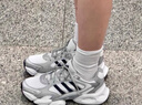 adidas輕松鞋 MEGASTRIDE超輕緩震回彈厚底增高老爹鞋阿迪達(dá)斯   晶白/灰色/深灰   38 曬單實(shí)拍圖
