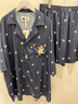 野獸派家居（tbh）都市野獸獅子星光緞家居服套裝四季可外穿情侶睡衣 獅子星光緞短款家居服 許愿幣 XL 曬單實(shí)拍圖