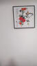 鈴?fù)┬轮惺竭M(jìn)寶餐廳裝飾畫(huà)國(guó)畫(huà)玄關(guān)飯廳背景墻面壁畫(huà)水果葡萄掛畫(huà) A紫氣東來(lái) 40*40(PS框) 曬單實(shí)拍圖